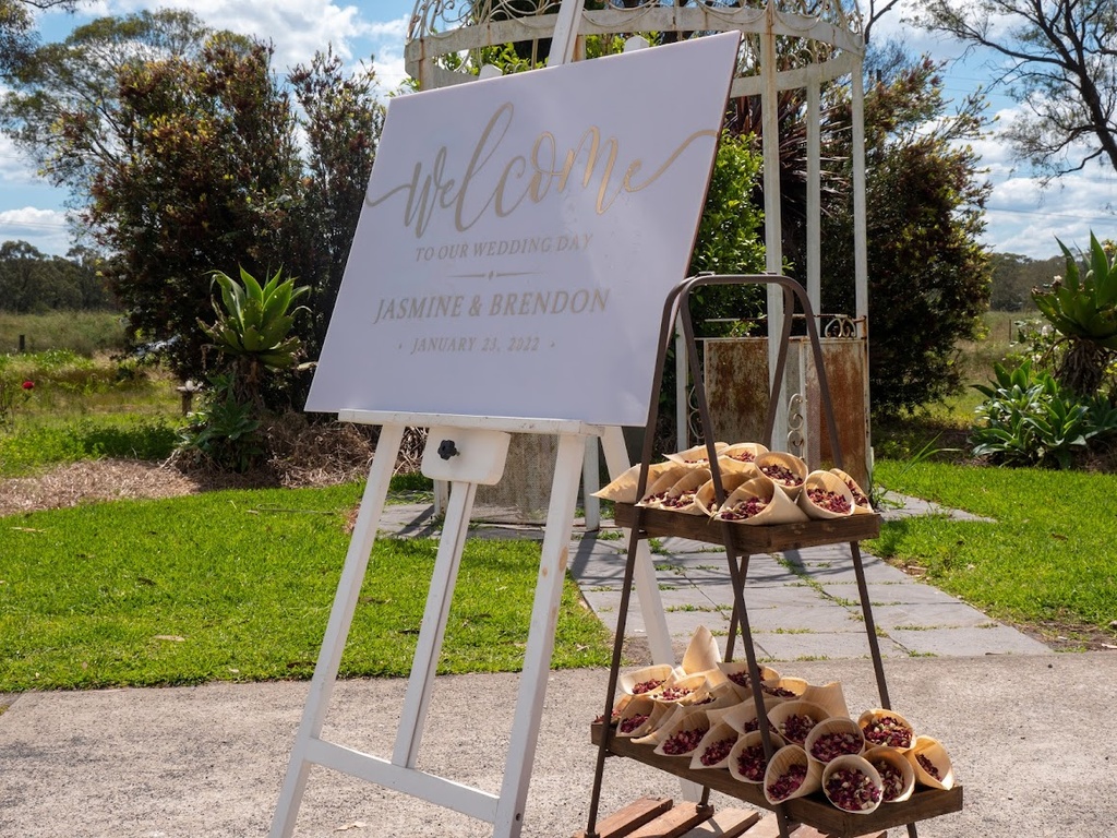 Hand-crafted Personalised Welcome Sign (To HIRE)