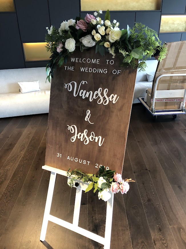 Hand-crafted Personalised Welcome Sign (To HIRE)