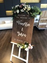 Hand-crafted Personalised Welcome Sign (To HIRE)
