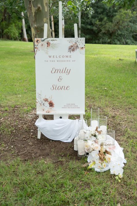 Hand-crafted Personalised Welcome Sign (To HIRE)