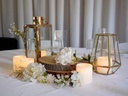Brass and Glass Hurricane Lanterns
