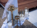 Brass and Glass Hurricane Lanterns