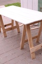 Rustic Trestle Table - Off White