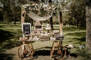 Medium Rustic Brown Wooden Arbour