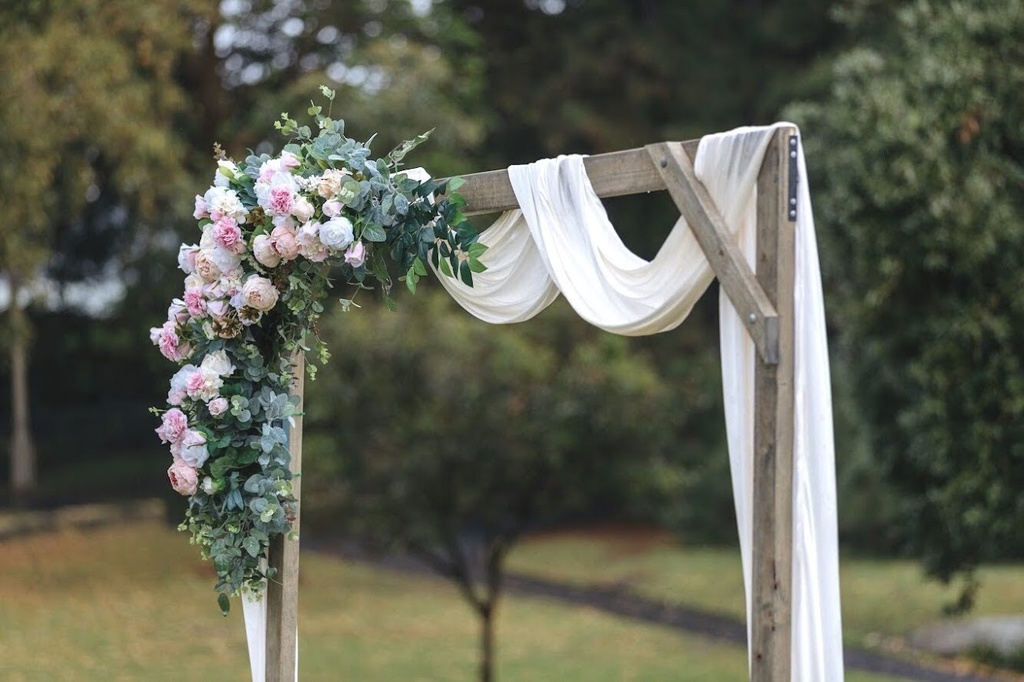 Medium Rustic Brown Wooden Arbour