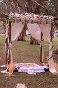 Rustic Four Post Wooden Arbour