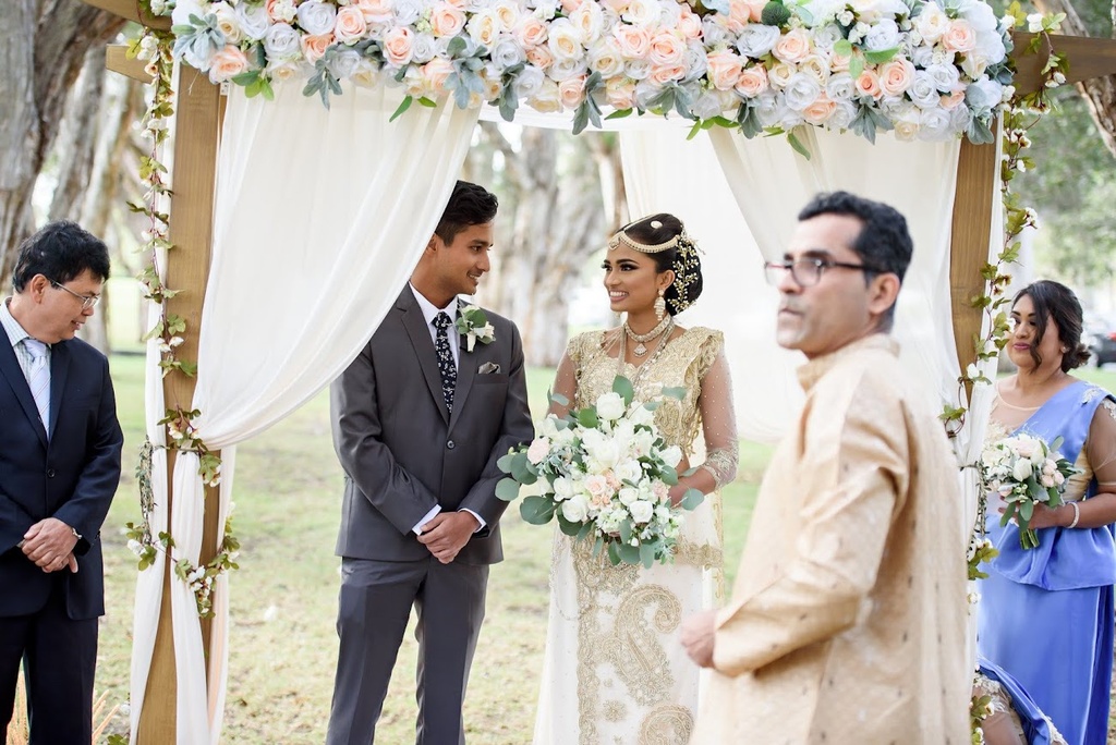 Rustic Four Post Wooden Arbour