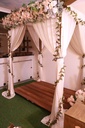 Rustic Four Post Wooden Arbour