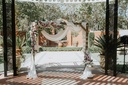 Large Rustic Brown Wooden Arbour