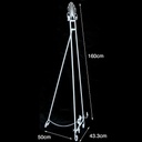White Metal Scroll Easel - 160 cm