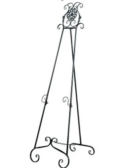Black Metal Scroll Easel