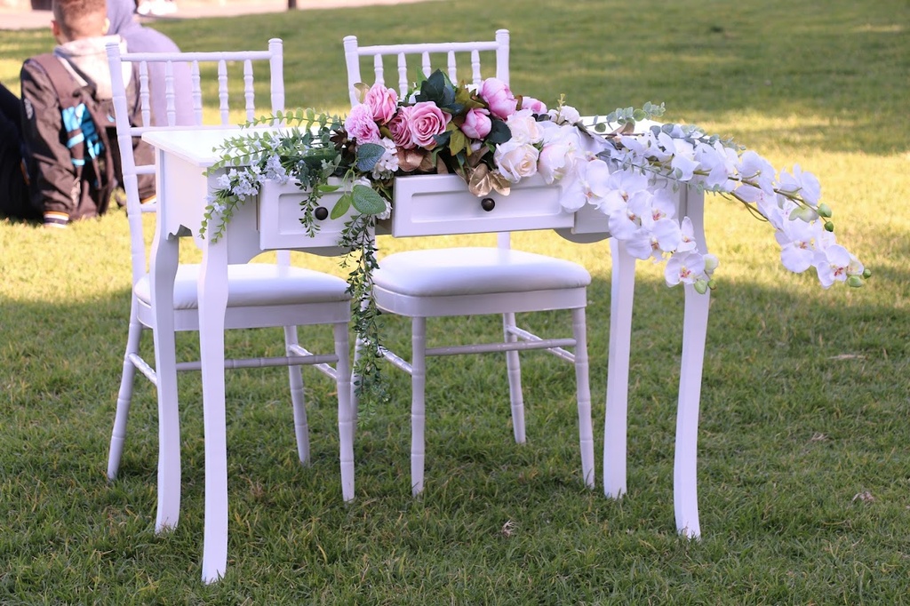 Custom-Designed Silk Floral Arrangement (Signing Table)