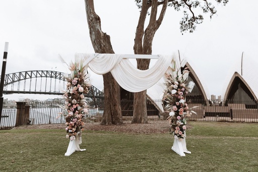 [Arbours & Backdrops] Luxury Satin Drapes - White