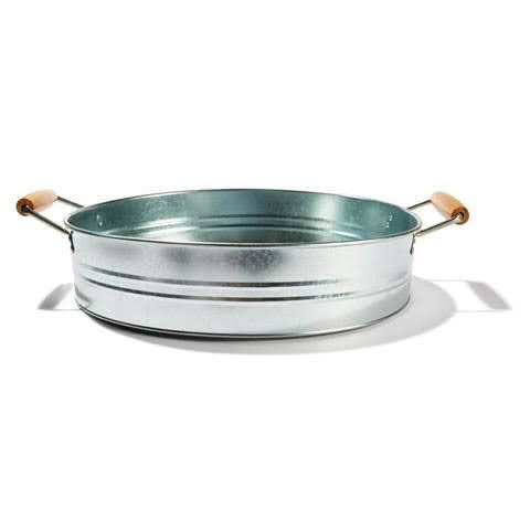 [Drink Station] Galvanized Tray with Handles