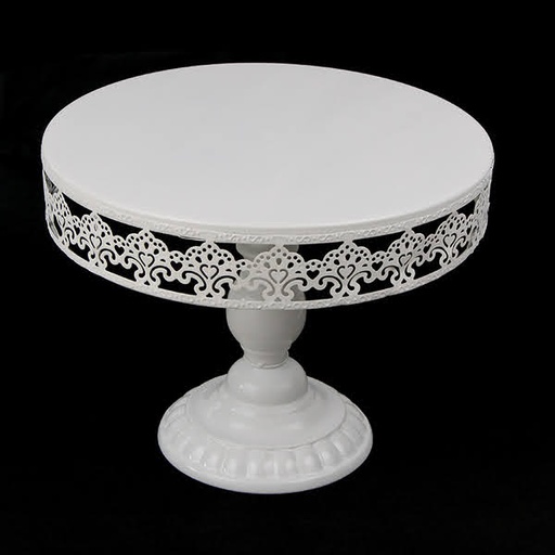 [Cake & Dessert Stands] White Metal Lace Dessert Stand - 30cm
