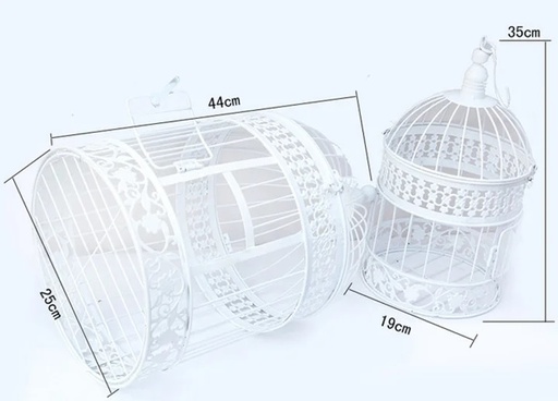 [Other Decorations] Round Bird Cage Card Keeper Wishing Well (Set of 2)