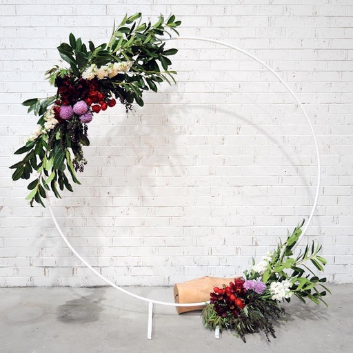 [Arbours & Backdrops] White Circular Metal Arch
