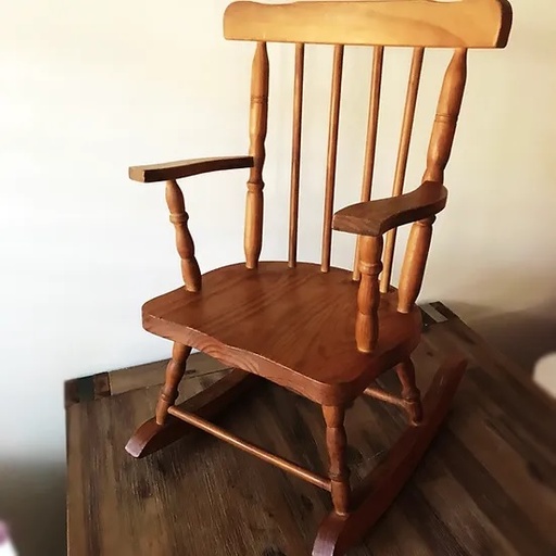 [Chairs] Vintage Wooden Childs Rocking Chair