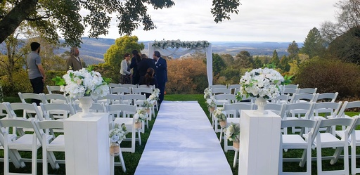 Classic White Florals Package- Arbour, Plinths & Signing Table